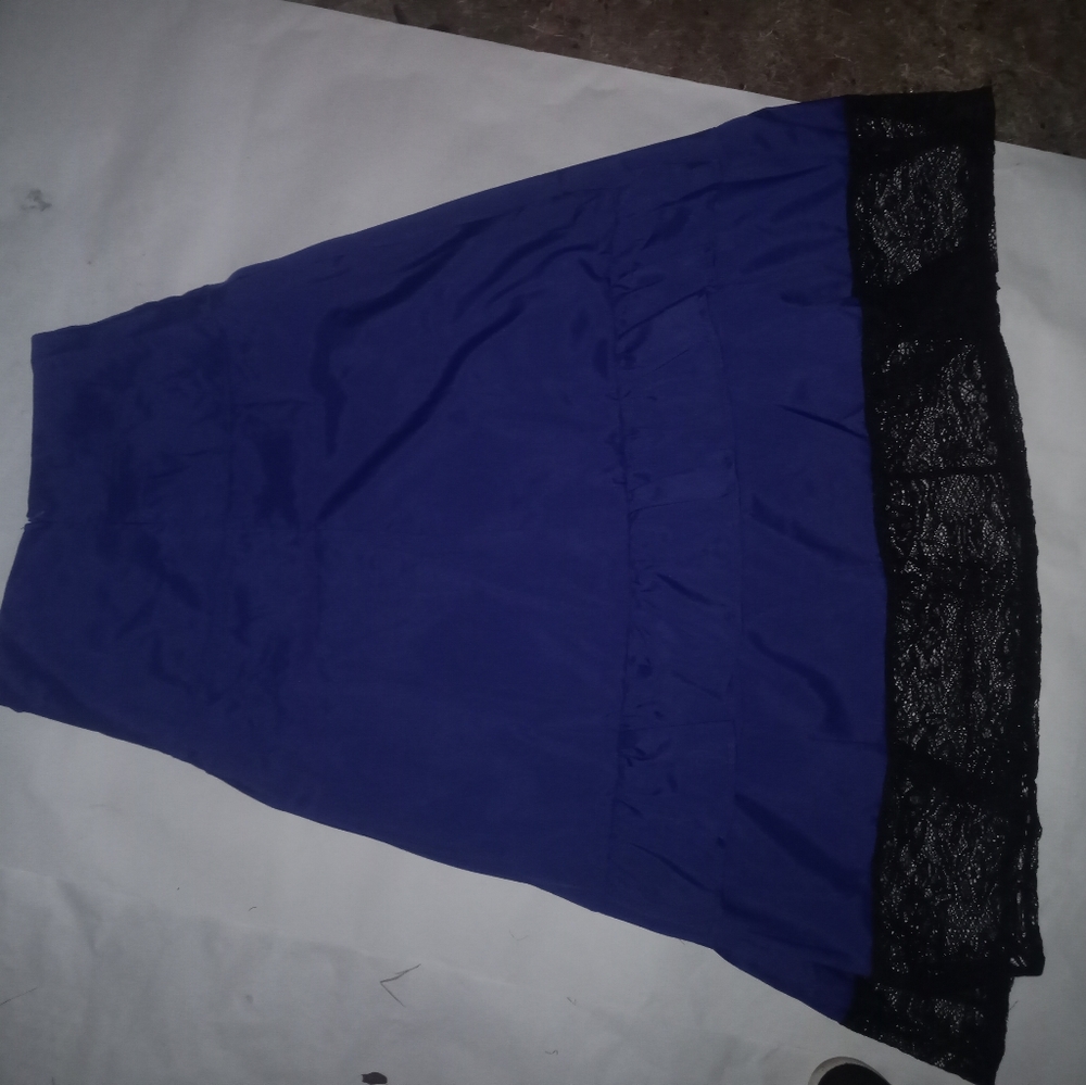 Blue Renaissance/Victorian style cinch skirt - Picture 7 of 11